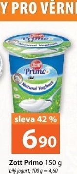 Bílý jogurt Zott Primo