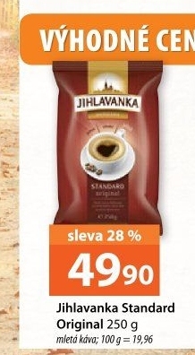 Mletá káva Standard Jihlavanka