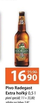 Pivo světlý ležák Extra hořký Radegast