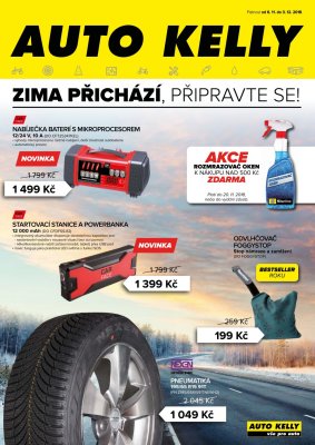 akční leták Auto Kelly 6.11.2018-3.12.2018
