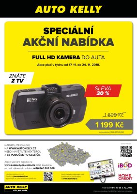 akční leták Auto Kelly 6.11.2018-3.12.2018