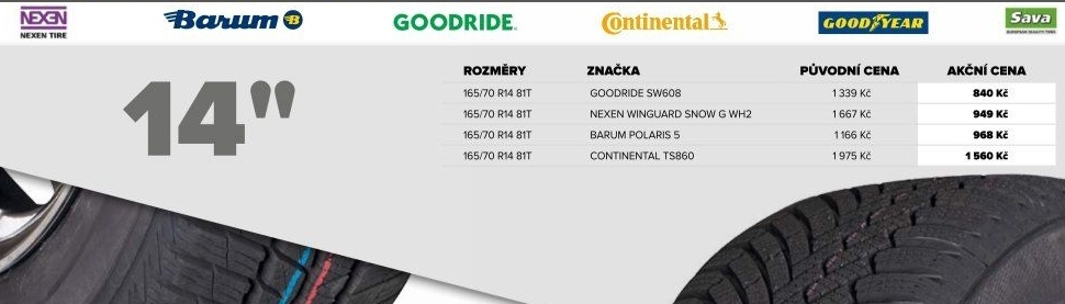 Zimní pneumatiky Goodride R14