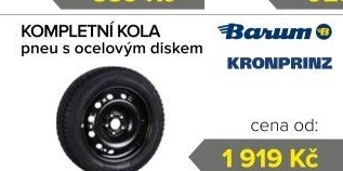 KOMPLETNÍ KOLA s ocelovým diskem