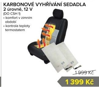 Karbonové vyhřívaní sedadla Keetec