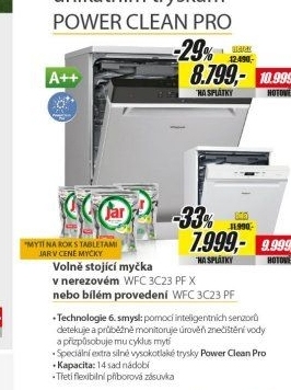 WFC 3C23PF MYČKA 60CMWHIRLPOOL