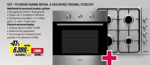 SCBI XG1Trouba s plyn. deskou Sencor