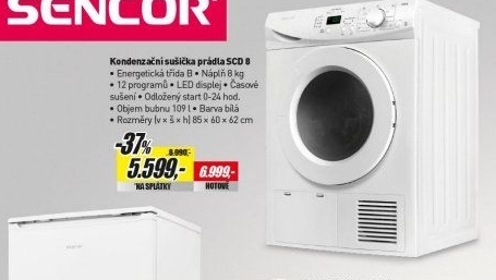 SCD 8 sušička prádla SENCOR