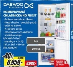 RN 308NQW KOMBINACE A++ BÍLÁ DAEWOO