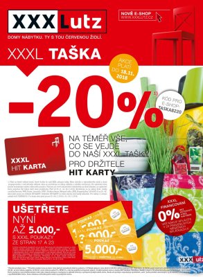 akční leták XXXLutz 5.11.2018-18.11.2018