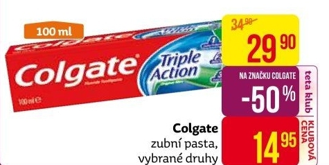 Pasty na zuby Colgate