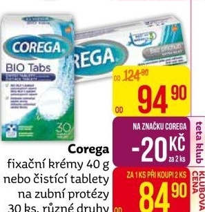 Fixační krém na zubní protézu Corega