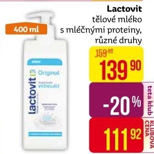 Tělové mléko Lactovit