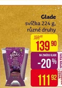Vonná svíčka Glade by Brise