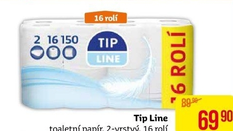 Toaletní papír 2vrstvý Tip Line