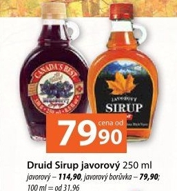 Javorový sirup Druid