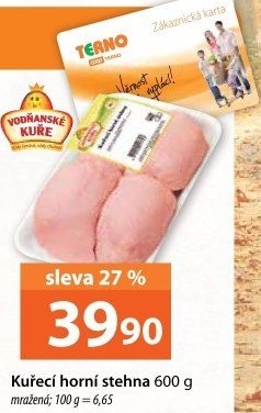 Stehna kuřecí mražená Vodňanské kuře