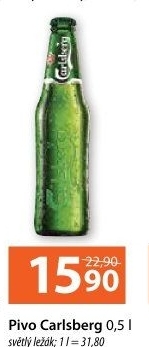 Pivo světlý ležák Carlsberg