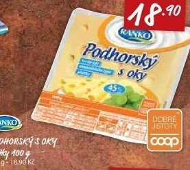 Sýr Podhorský s oky Ranko