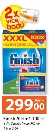 Balíček tablety + čistič do myčky Finish All in 1