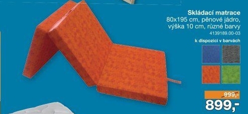 Skládací matrace MARMOR oranžová