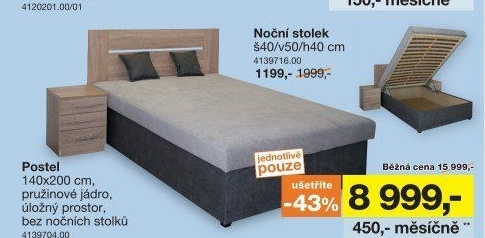 Čalouněná postel PETRA šedá