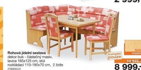 Rohová lavice BERNAU hnědá