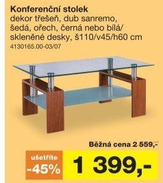 Konferenční stolek TOLEDO průhledná