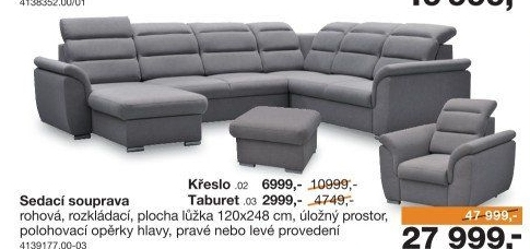 Sedací souprava MERIDA šedá