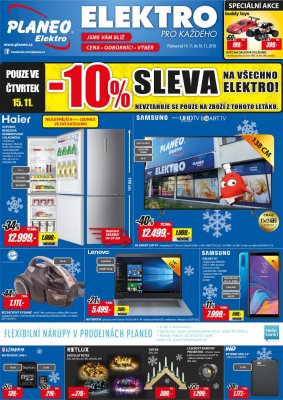 akční leták Planeo Elektro 14.11.2018-18.11.2018