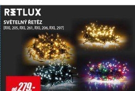 RXL 205 řetěz 100LED 10+5m WW TM RETLUX