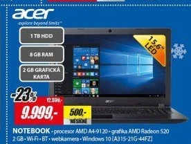 A315-21G-44FZ 15,6 A4 8G 1T 2G W10 ACER