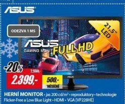 VP228HE 21,5 HERNÍ FHD 1ms REPROASUS