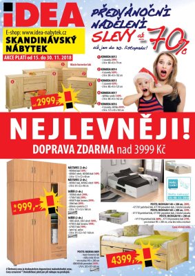 akční leták IDEA nábytek 15.11.2018-30.11.2018