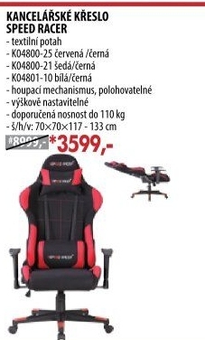 Racing chair SPEED RACER červený