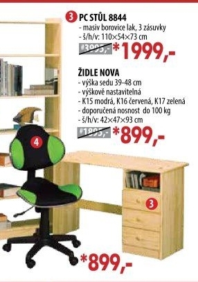 PC stůl 8844 lakovaný