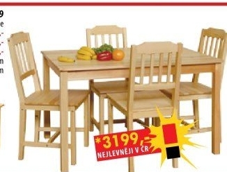 Stůl + 4 židle 8849 lak