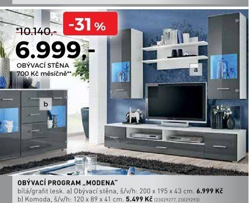 Obývací program Modena