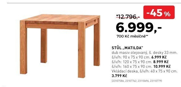 Stůl Matilda