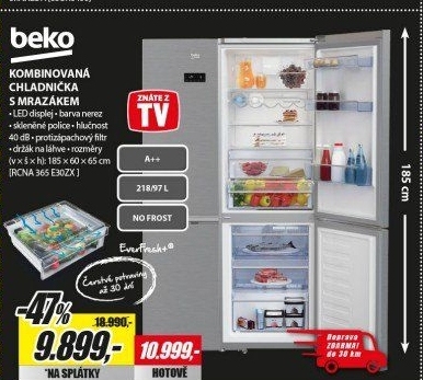RCNA 365E30ZX CHLADNIČKA KOMBI BEKO