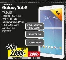SM T560 Galaxy Tab E 9.6 Wifi Wh SAMSUNG