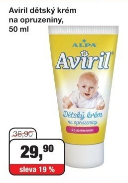 Krém na opruzeniny dětský Aviril Alpa