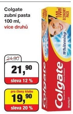 Pasty na zuby Colgate