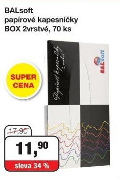 Papírové kapesníčky 2vrstvé Bal Soft - box