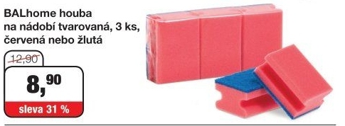 Houbička na nádobí tvarovaná