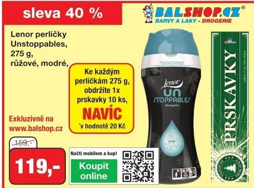 Vonné perličky do pračky Lenor UNstoppables