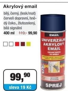 Univerzální akrylový email ve sprejiBarvy a laky Hostivař