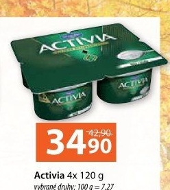 Bílý jogurt Activia Danone
