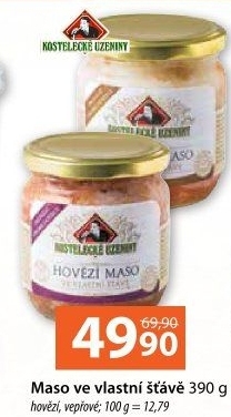 Maso hovězí ve vlastní šťávě Kostelecké uzeniny