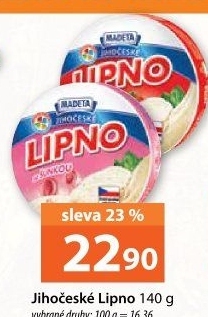 Tavený sýr Jihočeské Lipno Madeta