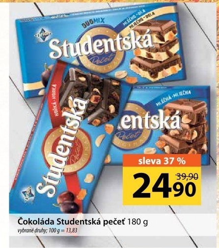 Čokoláda Studentská pečeť Orion